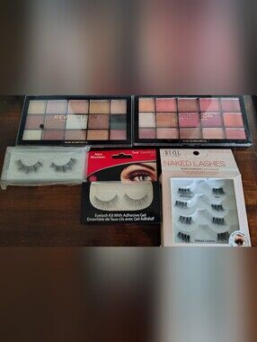 Revolution Pink & Neutral Eyeshadow Palettes with Mixed False Lashes